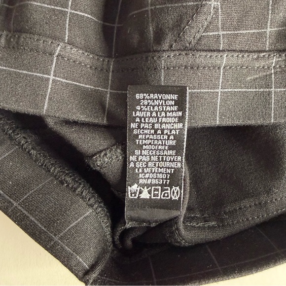 ANTHRO x SANCTUARY 26” Waist Grease Windowpane Pointe Grey Black leggings Small - Picture 12 of 16